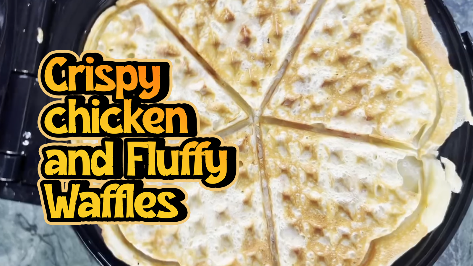 Crispy chicken and fluffy waffles