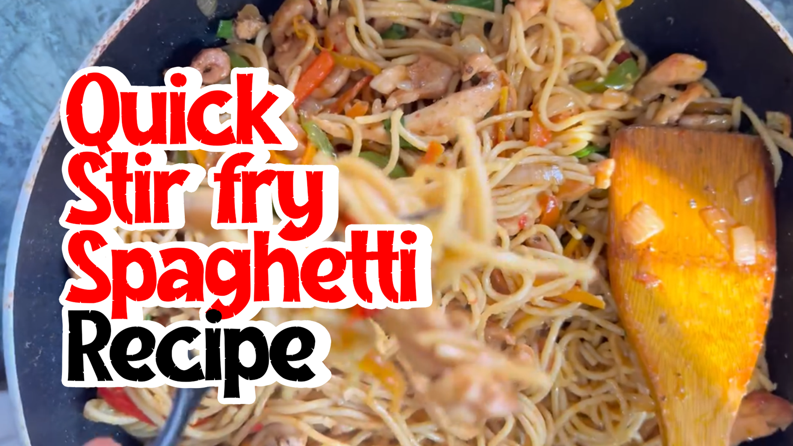 Quick stir fry spaghetti recipe