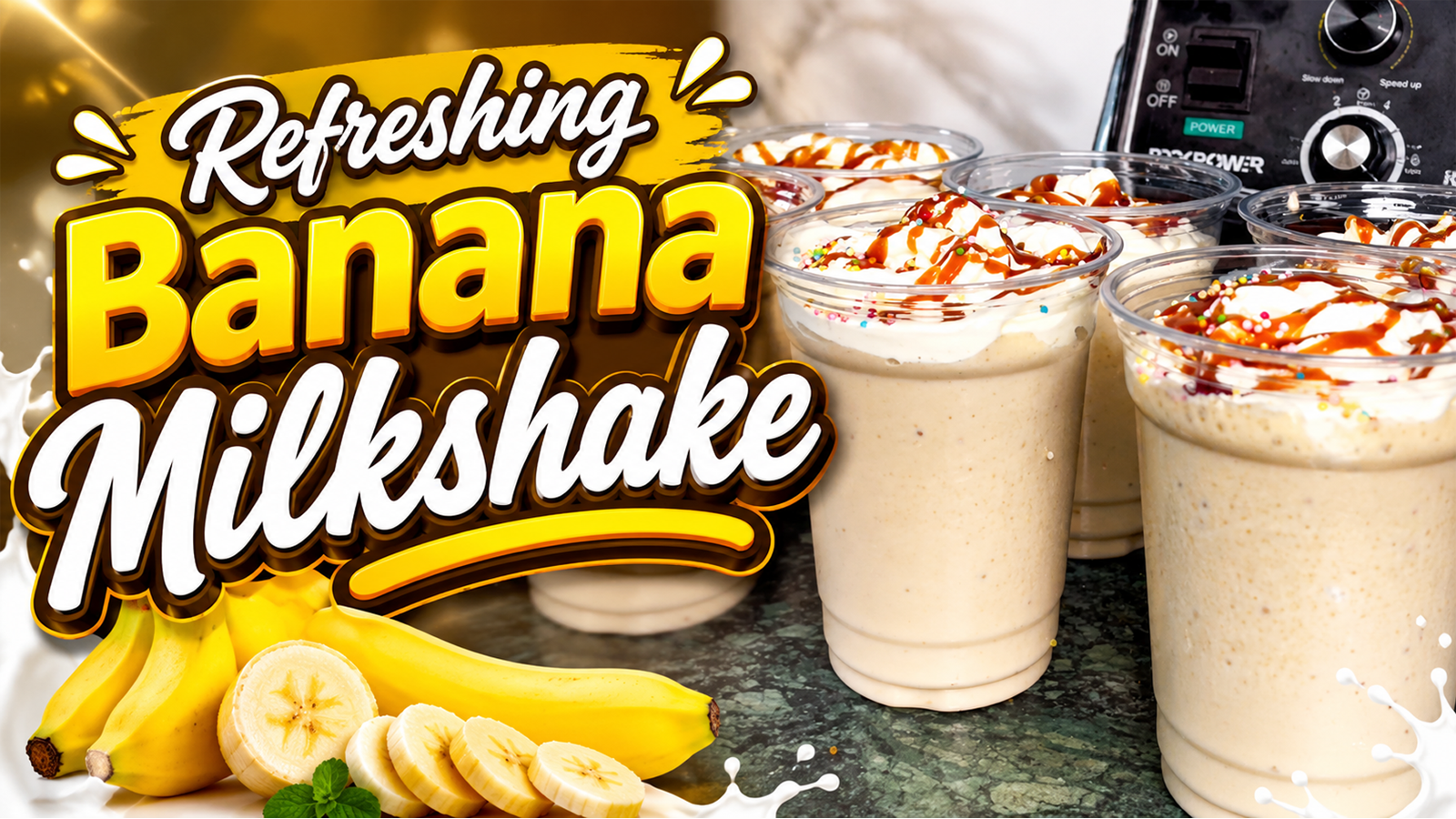 Refreshing banana milkshake